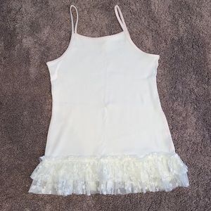 Matilda Jane Ivory Shirt/Tunic Extender W/ Lace